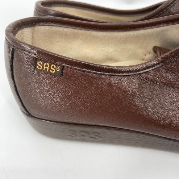 SAS Siesta Loafer Comfort Shoes Supple Leather Lace Up Brown Women's Size 8.5 - Picture 3 of 12